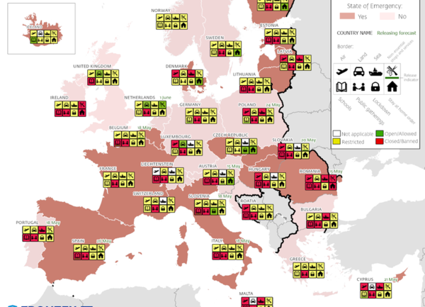 Карта на Frontex показва до къде може да се пътува
