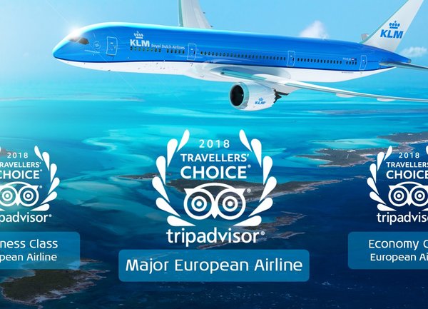 KLM с признание от пътниците в TripAdvisor